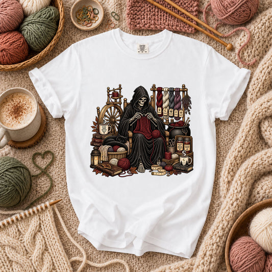 Grim Reaper Knitting Room T-Shirt