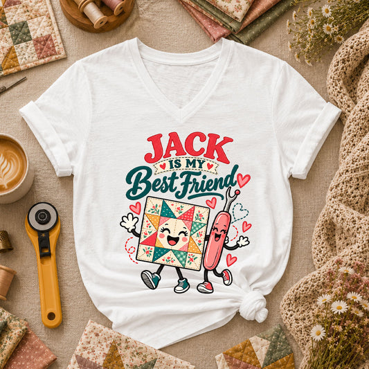 Jack Is My Best Friend Seam Ripper Women's V-Neck