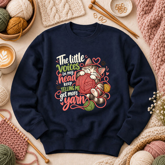 Little Voices Tell Me Get More Yarn Long Sleeve