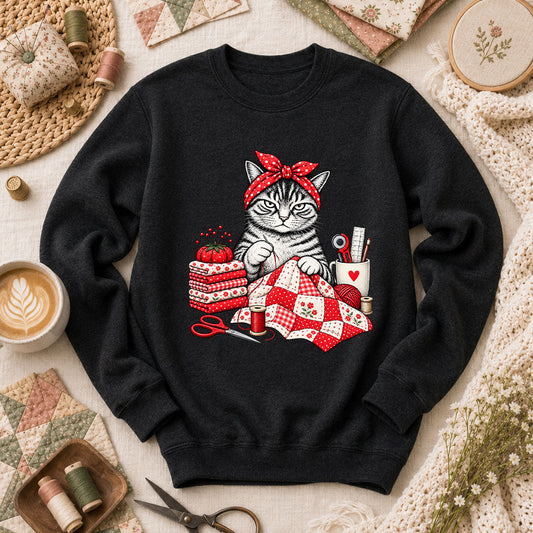 Rosie Bandana Cat Quilter Long Sleeve