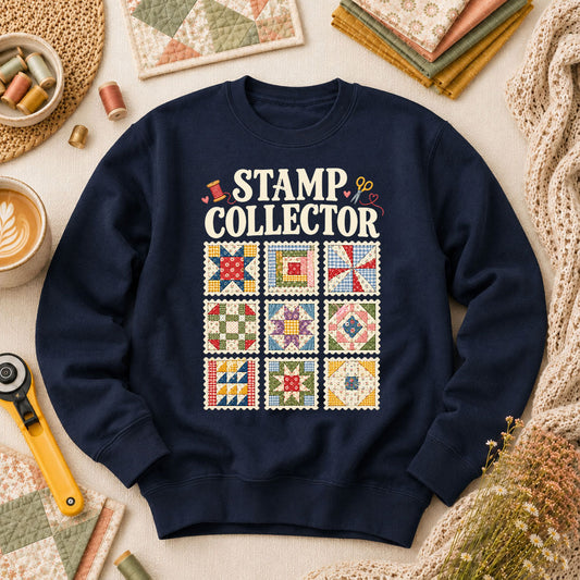 Stamp Collector Quilt Blocks Long Sleeve