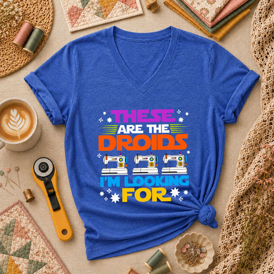These Are The Droids I'm Looking For Sewing Machine Women's V-Neck