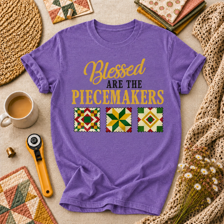 Blessed Are The Piecemakers Cross Christian T-Shirt