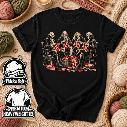 Skeletons Quilting Bee Circle T-Shirt