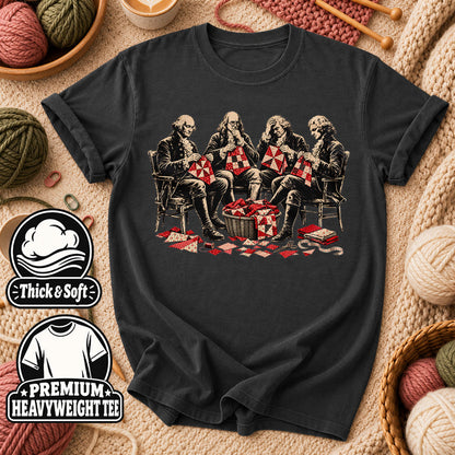 Skeletons Quilting Bee Circle T-Shirt