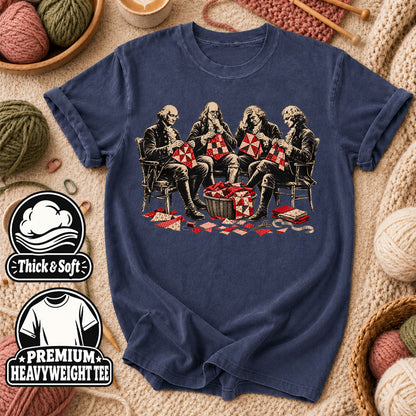 Skeletons Quilting Bee Circle T-Shirt