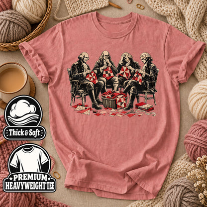Skeletons Quilting Bee Circle T-Shirt
