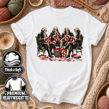 Skeletons Quilting Bee Circle T-Shirt