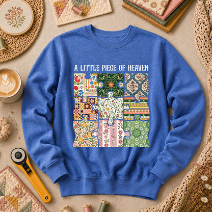 A Little Piece Of Heaven Quilt Long Sleeve - Heather True Royal