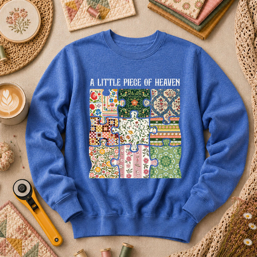 A Little Piece Of Heaven Quilt Long Sleeve - Heather True Royal
