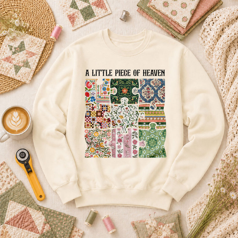 A Little Piece Of Heaven Quilt Long Sleeve - Natural