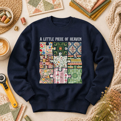A Little Piece Of Heaven Quilt Long Sleeve - Navy