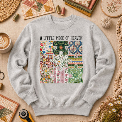 A Little Piece Of Heaven Quilt Long Sleeve - Sport Grey
