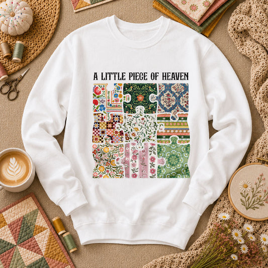 A Little Piece Of Heaven Quilt Long Sleeve - White