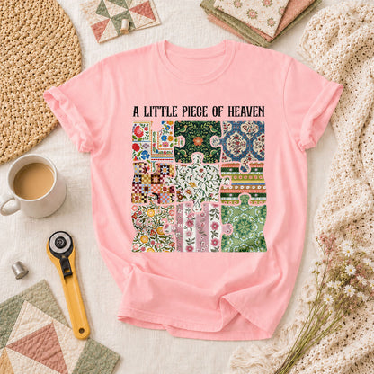 A Little Piece Of Heaven Quilt T-Shirt - Pink
