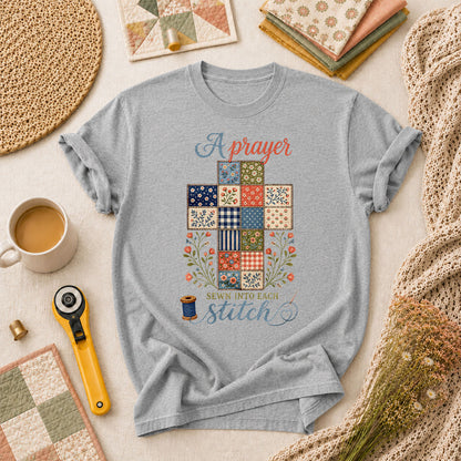 A Prayer Sewn Into Each Stitch T-Shirt - Athletic Heather