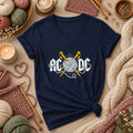 AC/DC Knitting Rock Parody Women's V-Neck