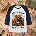 alem Witch Quilt Club Halloween Raglan Sleeve