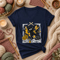 Alive And Knitting Black Cat Women's V-Neck