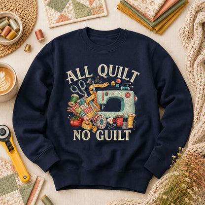 All Quilt No Guilt Long Sleeve - Navy