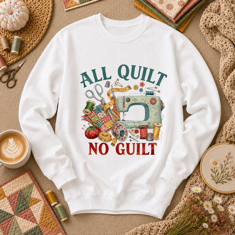 All Quilt No Guilt Long Sleeve - White