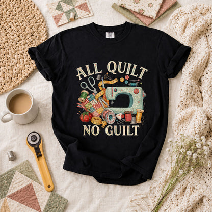 All Quilt No Guilt T-Shirt - Black