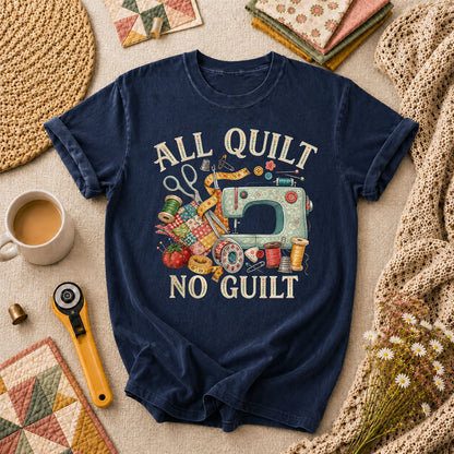 All Quilt No Guilt T-Shirt - Navy