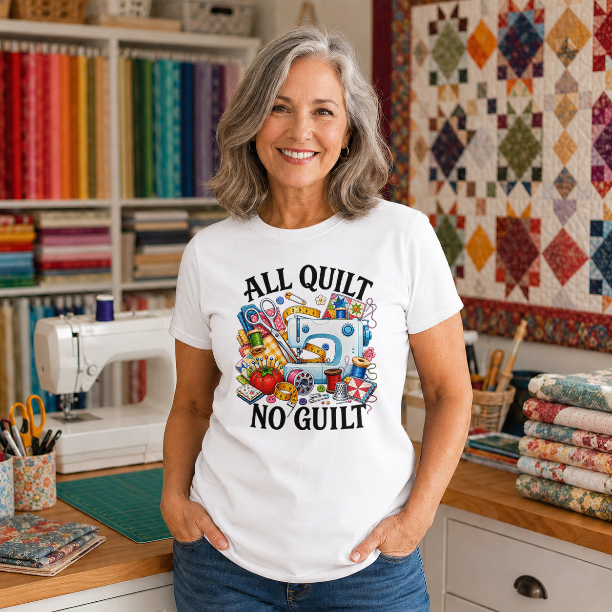 All Quilt No Guilt T-shirt