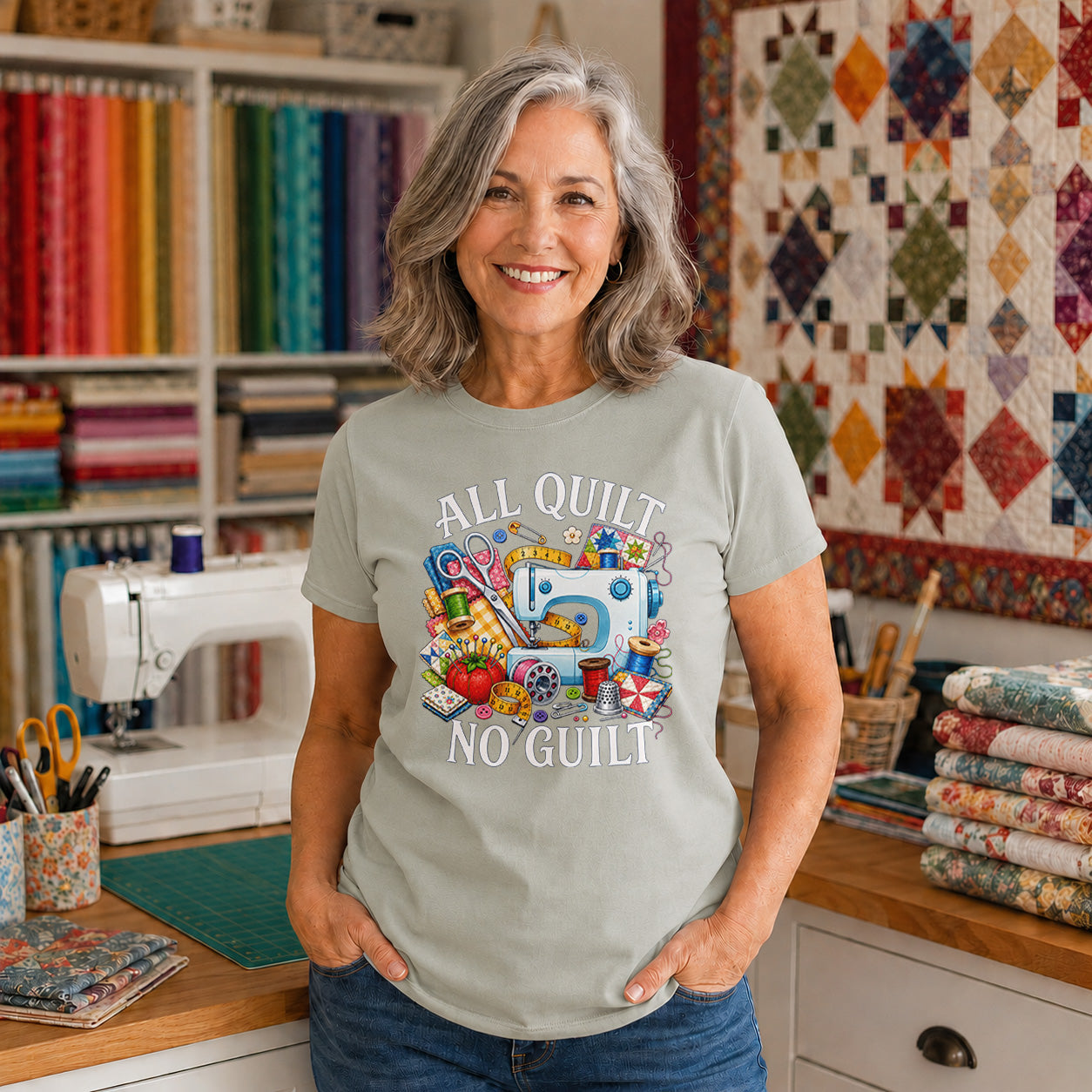 All Quilt No Guilt T-shirt