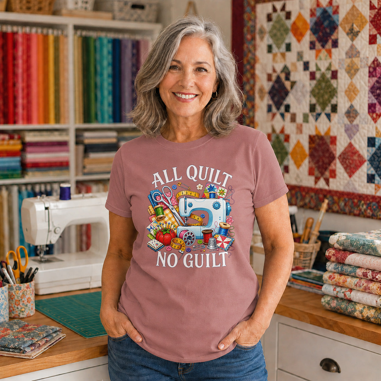 All Quilt No Guilt T-shirt