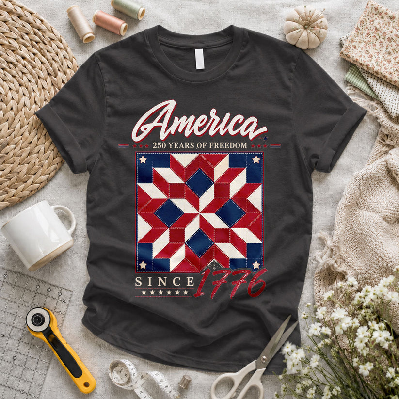 America 250th American Flag Quilt Squares - Pink view 3