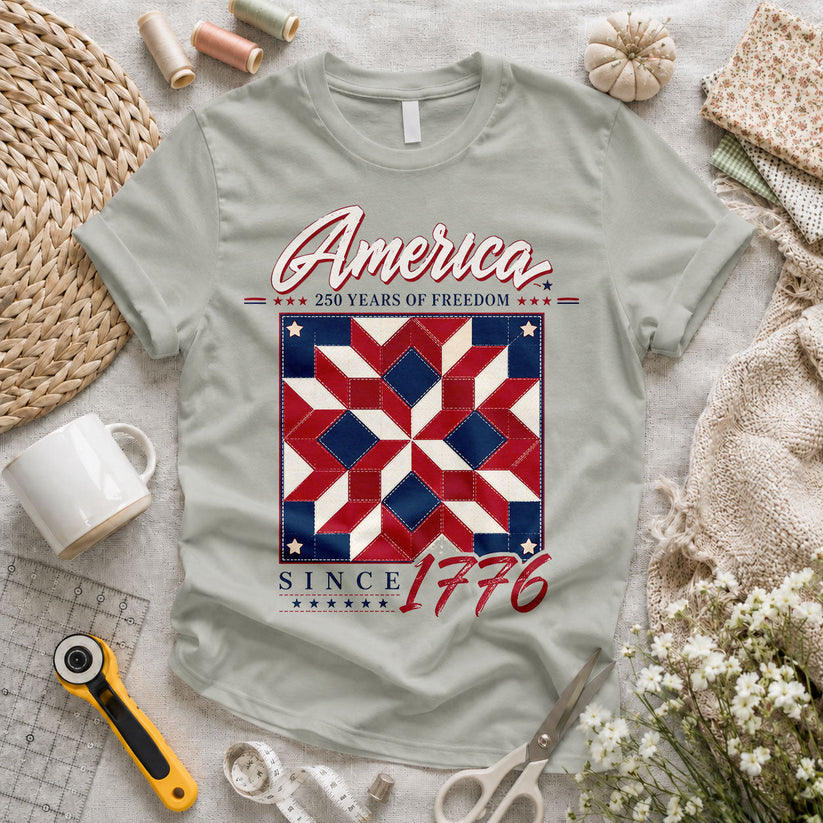 America 250th American Flag Quilt Squares - Pink view 5