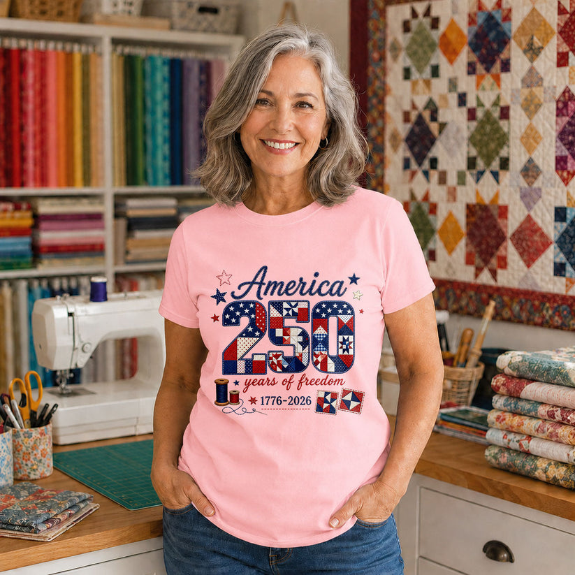 America's 250th Stitching Freedom Since 1776 - Black view 3
