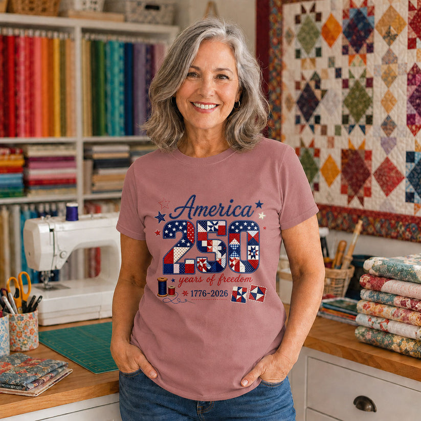America's 250th Stitching Freedom Since 1776 - Black view 4