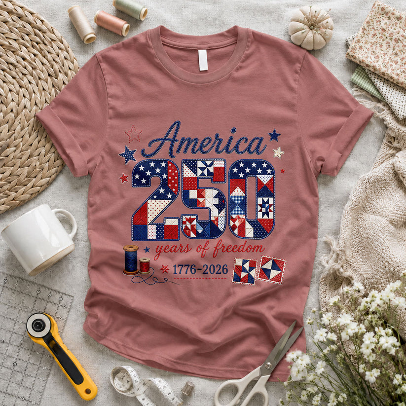 America's 250th Stitching Freedom Since 1776 - Pink view 2