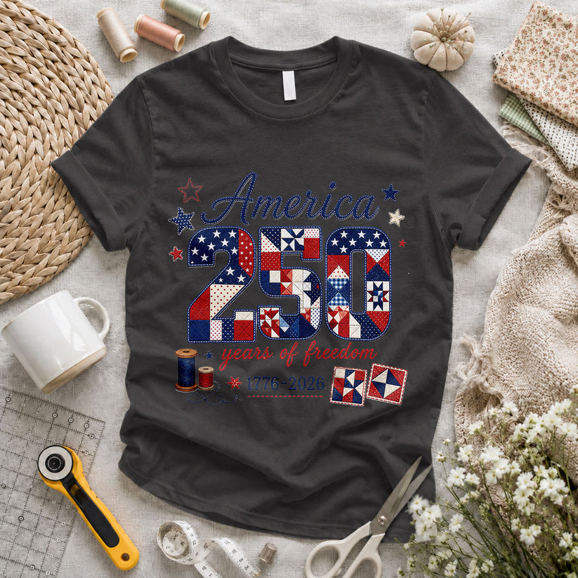 America's 250th Stitching Freedom Since 1776 - Pink view 3