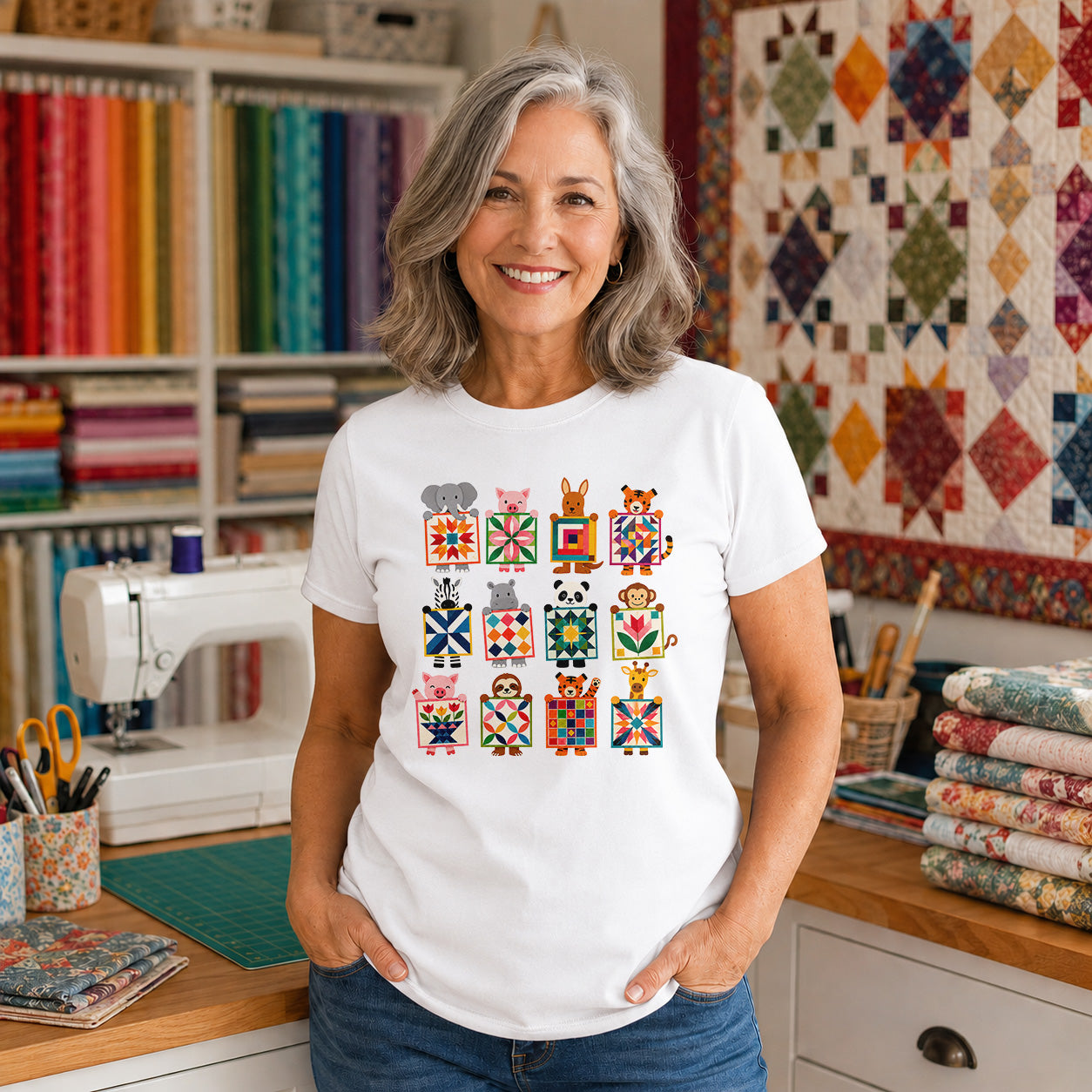 Animal Quilt Blocks T-shirt