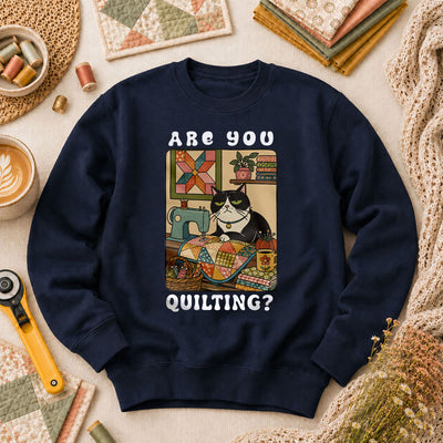 Are You Quilting Cat Long Sleeve