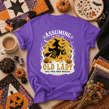 Assuming Im Just An Old Lady Was Your First Mistake T-Shirt - Heather Team Purple
