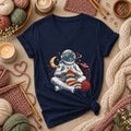 Astronaut Earth Knitter Women's V-Neck