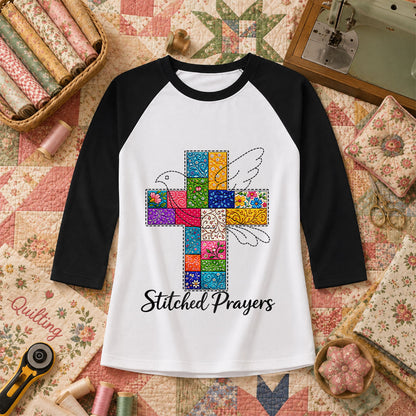 Bản sao Stitched Prayers Raglan Sleeve - Black