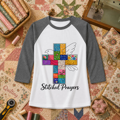 Bản sao Stitched Prayers Raglan Sleeve - Deep Heather