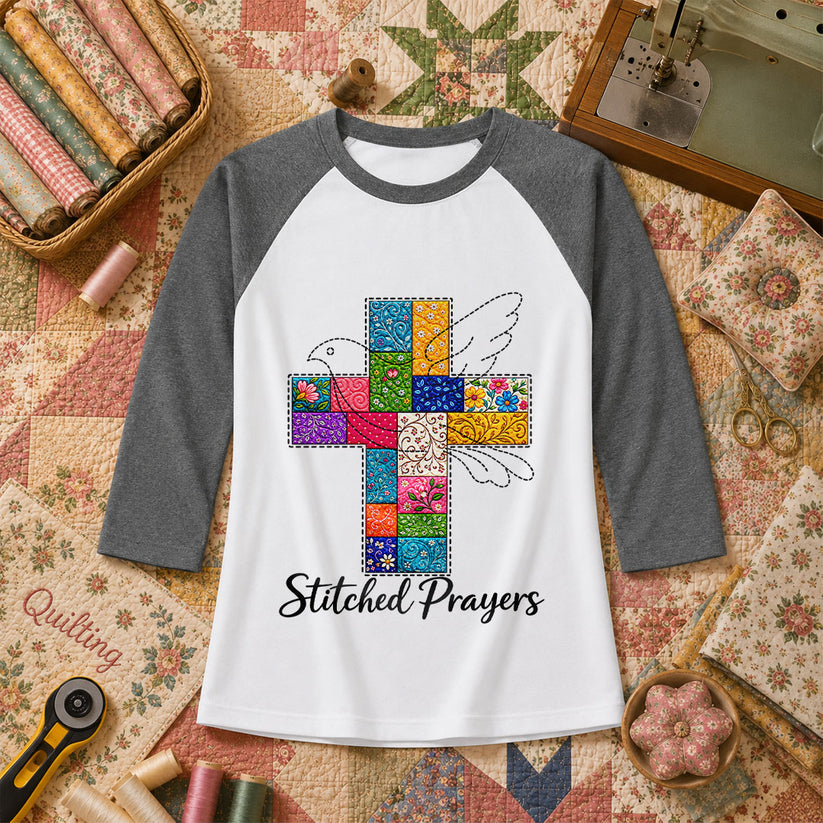 Bản sao Stitched Prayers Raglan Sleeve - Deep Heather