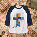 Bản sao Stitched Prayers Raglan Sleeve