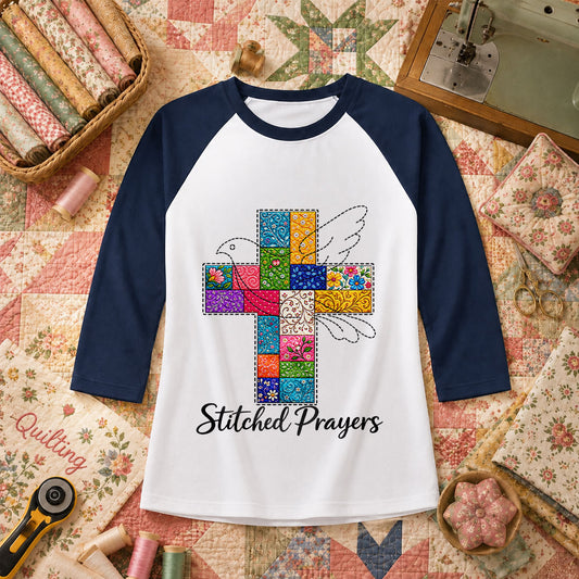 Bản sao Stitched Prayers Raglan Sleeve - Navy