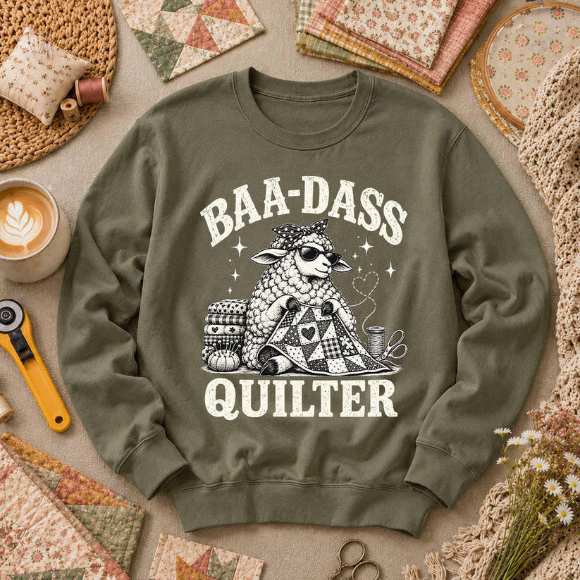Baa-Dass Quilter Long Sleeve - Military Green