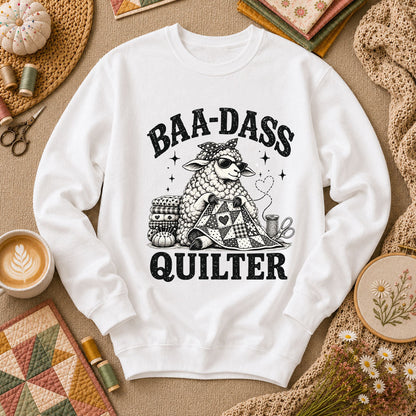 Baa-Dass Quilter Long Sleeve - White