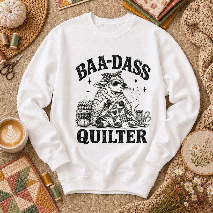 Baa-Dass Quilter Long Sleeve - White