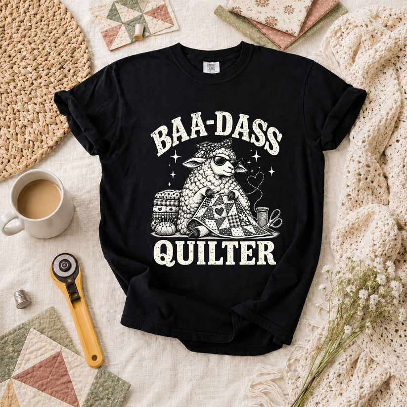Baa-Dass Quilter T-Shirt - Black