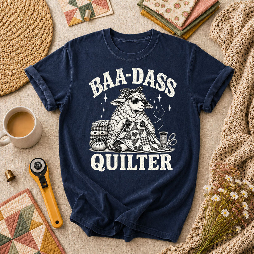 Baa-Dass Quilter T-Shirt - Navy